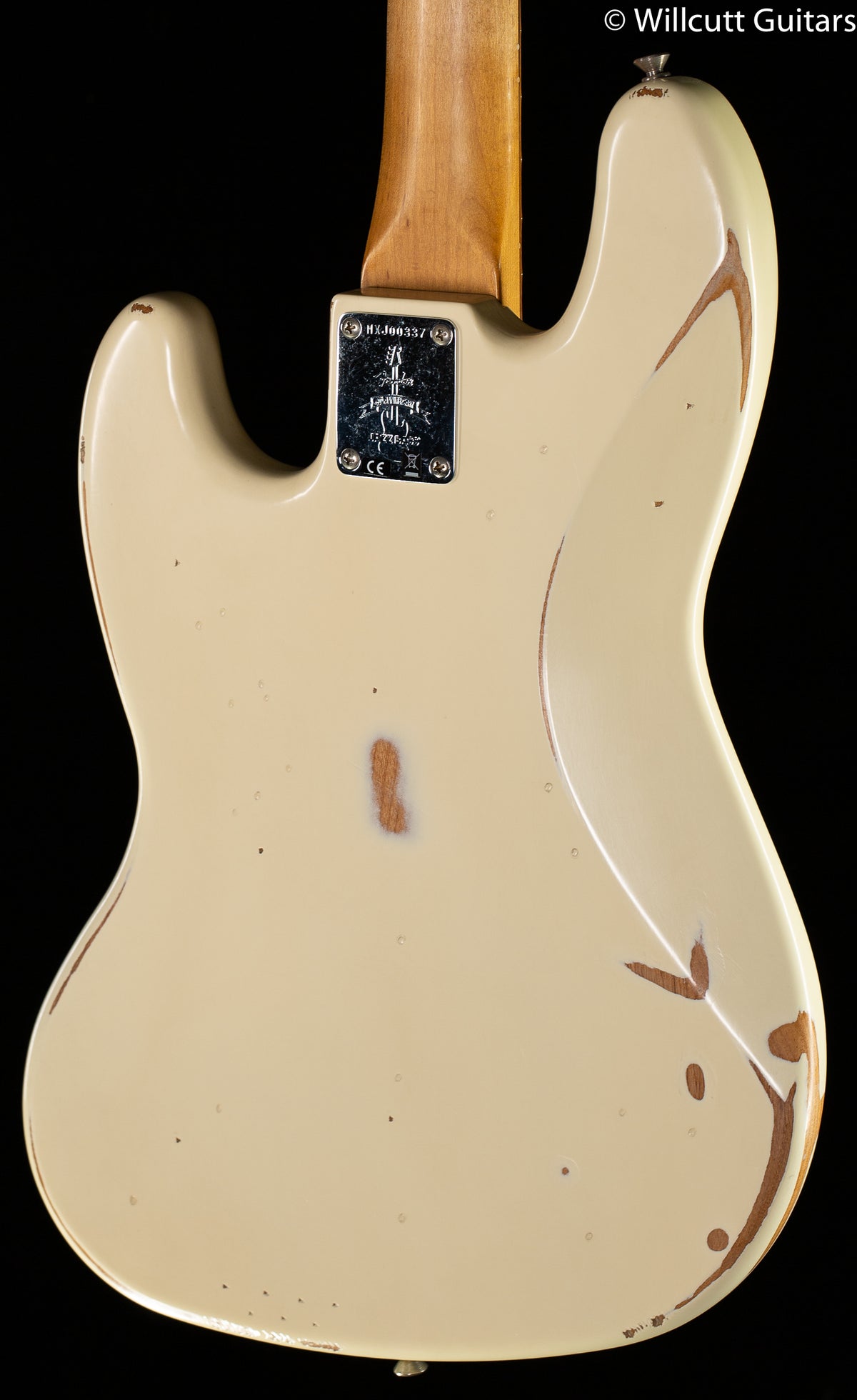 Fender 60th Anniversary Road Worn Jazz Bass Olympic White Pau Ferro Fingerboard Bass Guitar