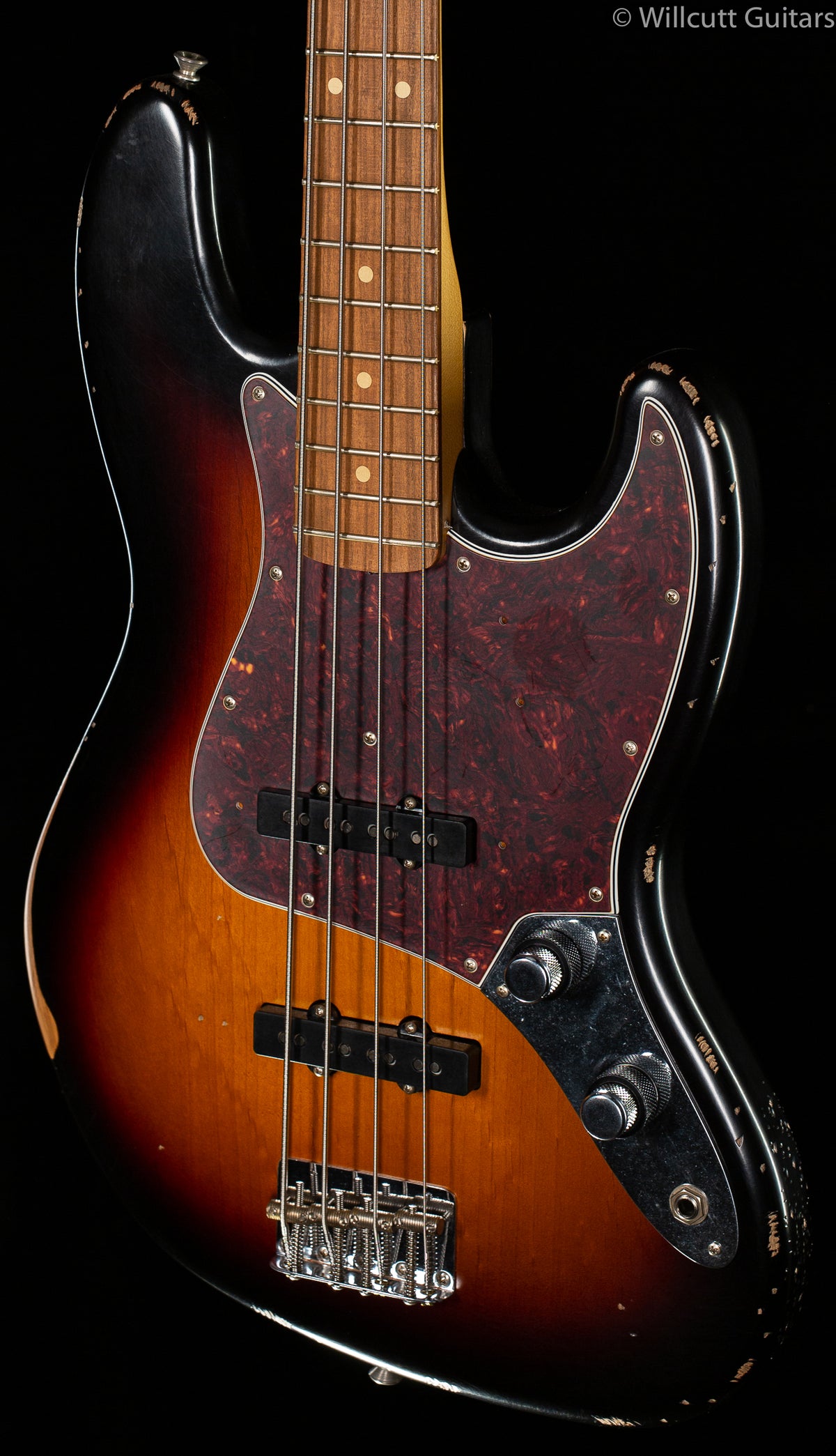 Fender 60th Anniversary Road Worn Jazz Bass 3-Color Sunburst Pau Ferro Bass Guitar