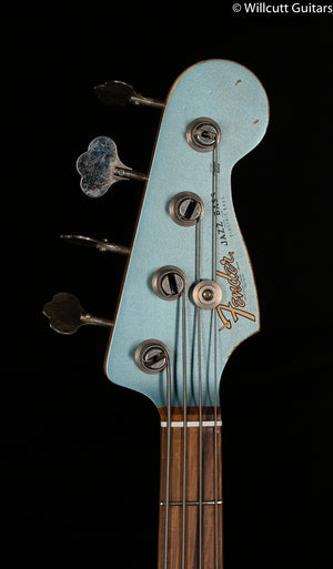 Fender 60th Anniversary Road Worn Jazz Bass Firemist Silver Pau Ferro Fingerboard