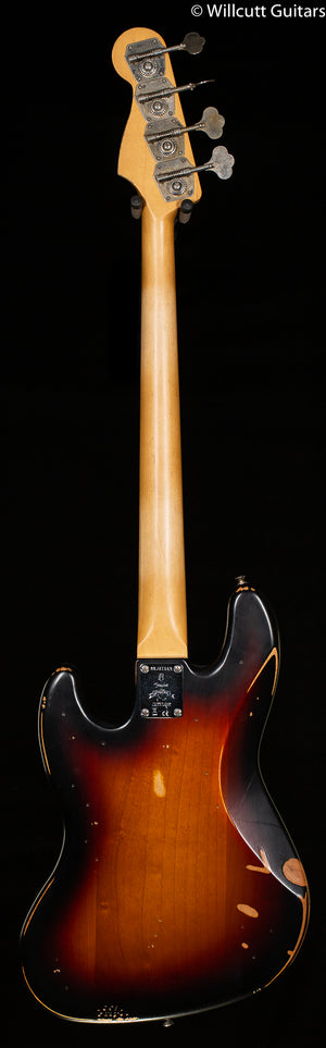 Fender 60th Anniversary Road Worn Jazz Bass 3-Color Sunburst Pau Ferro Bass Guitar
