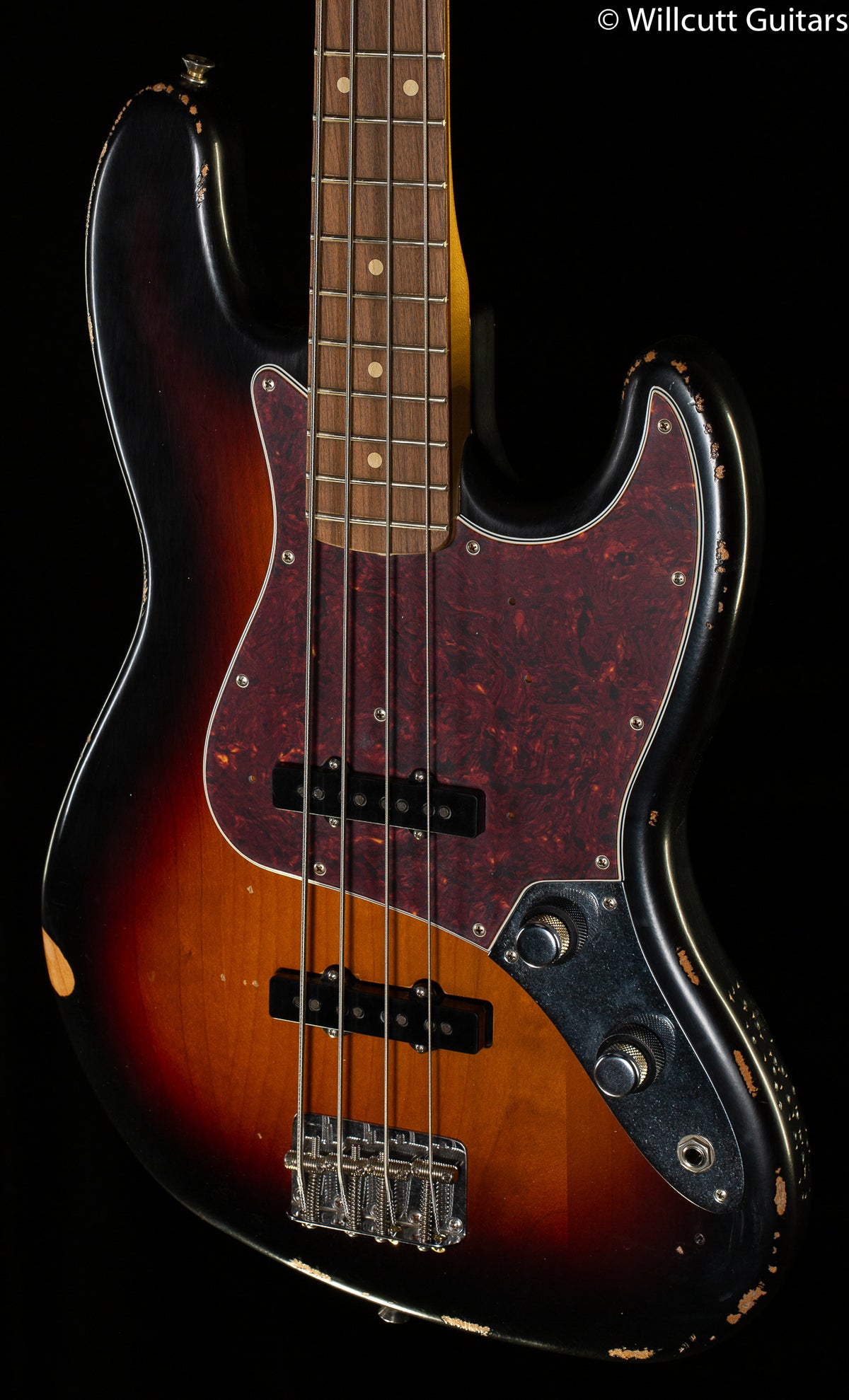 Fender 60th Anniversary Road Worn Jazz Bass 3-Color Sunburst Pau Ferro Bass Guitar
