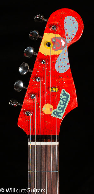 Fender George Harrison Rocky Stratocaster Rosewood Fingerboard Hand Painted Rocky Artwork Over Sonic Blue (456)
