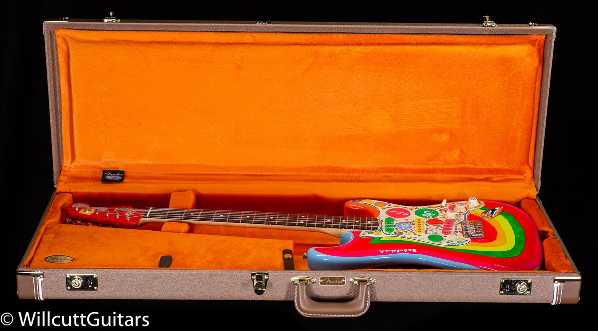 Fender George Harrison Rocky Stratocaster Rosewood Fingerboard Hand Painted Rocky Artwork Over Sonic Blue (456)
