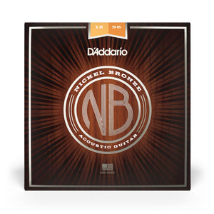 D'Addario NB1256 12-56 Light Top/Medium Bottom, Nickel Bronze