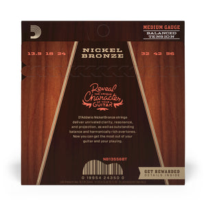 D'Addario NB13556BT 13.5-56 Medium, Balanced Tension, Nickel Bronze