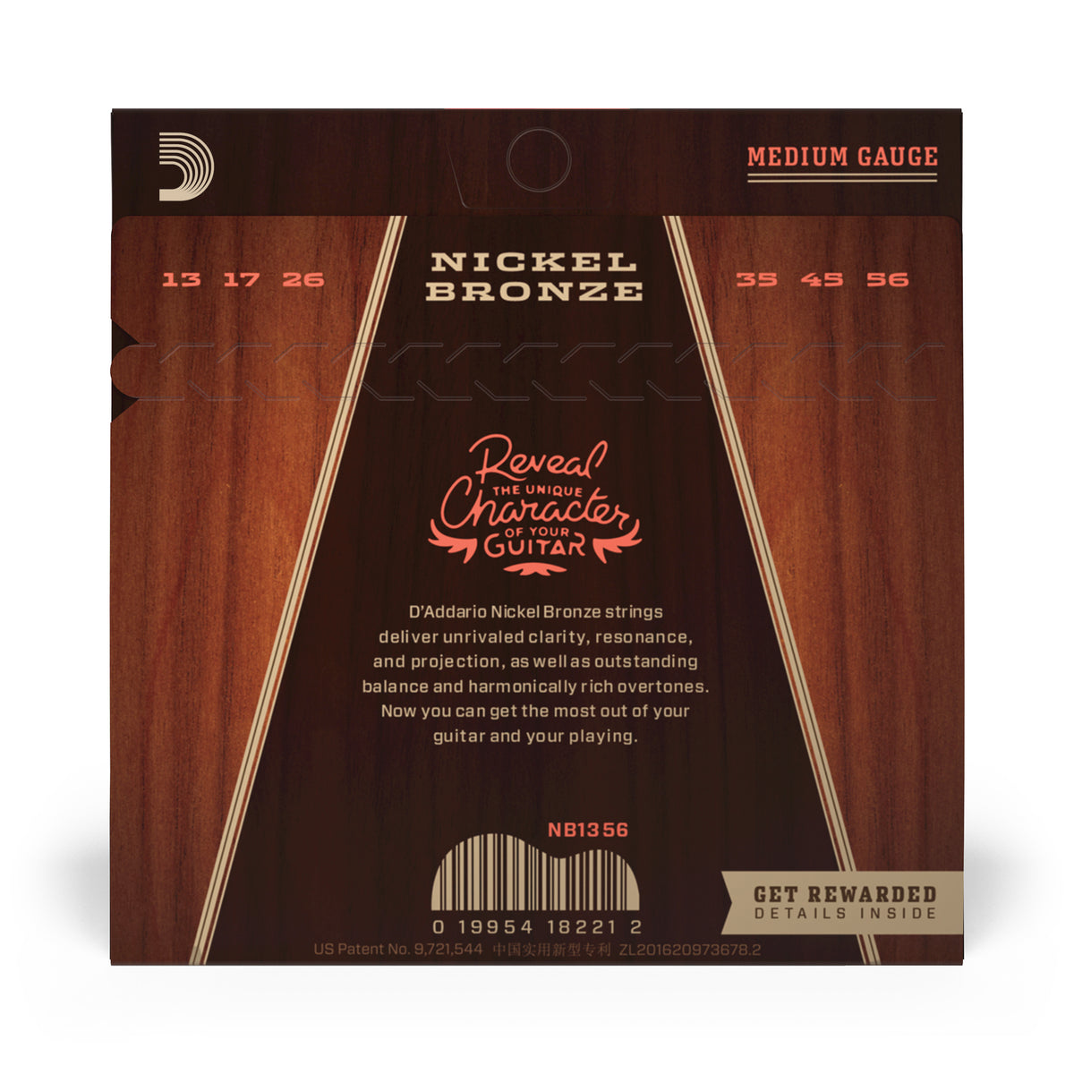 D'Addario NB1356 13-56 Medium, Nickel Bronze