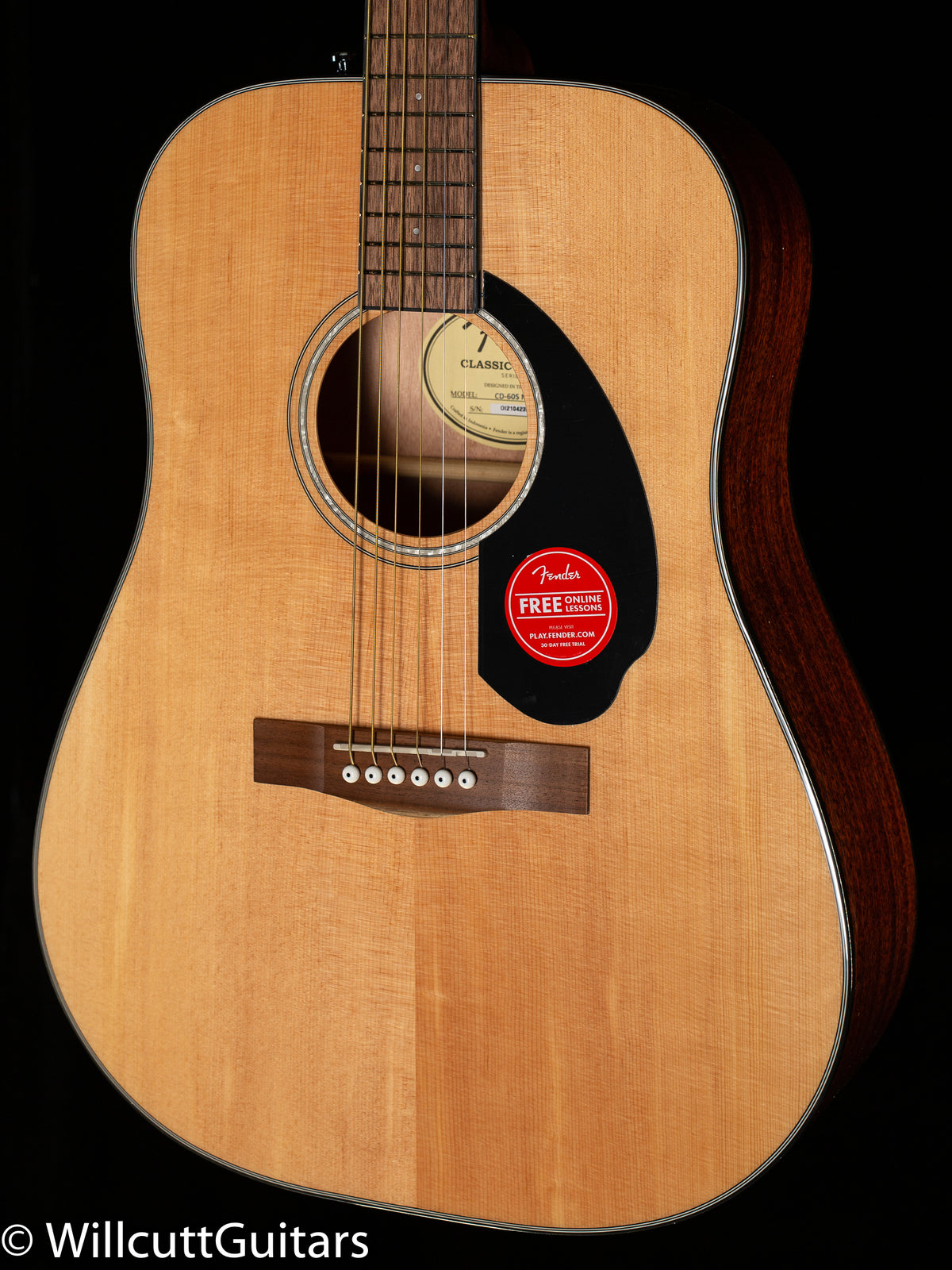 Fender CD-60S Dreadnought Natural Walnut Fingerboard