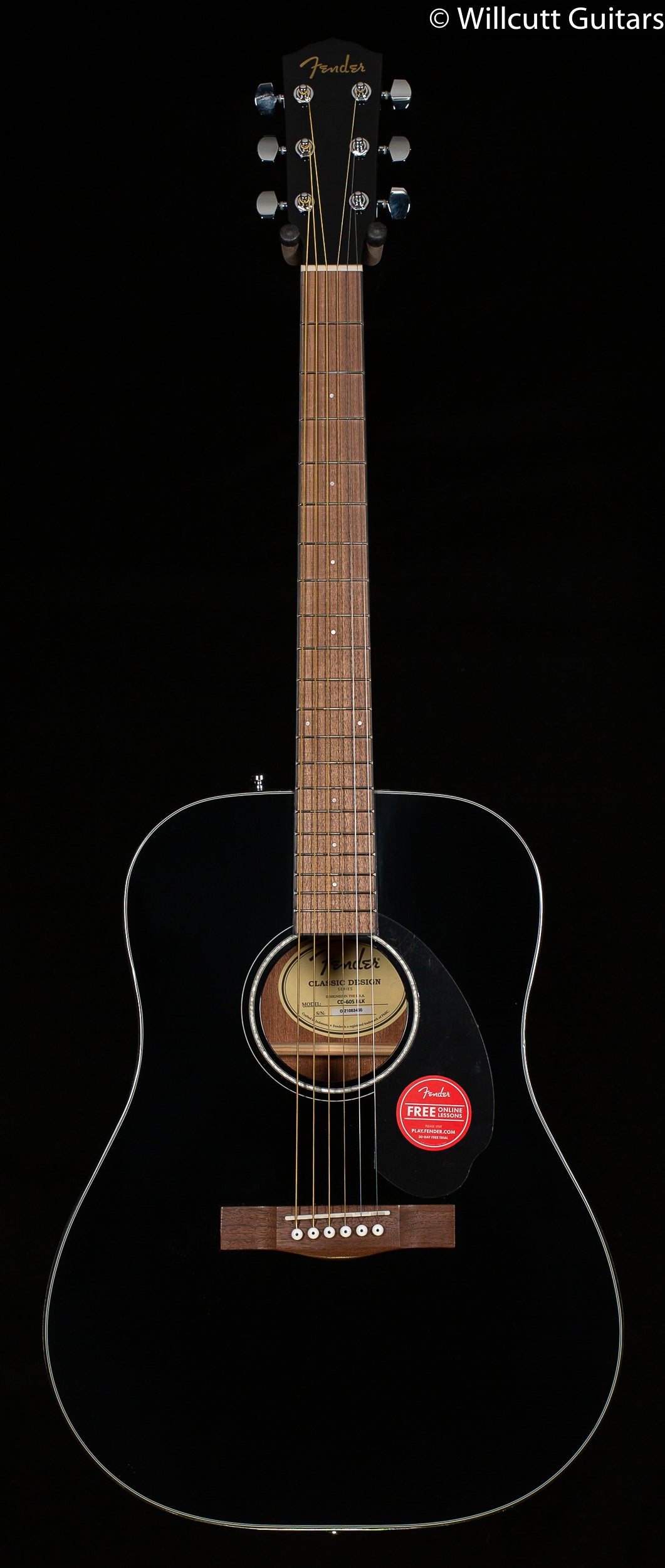 Fender CD-60S Dreadnought, Walnut Fingerboard, Black