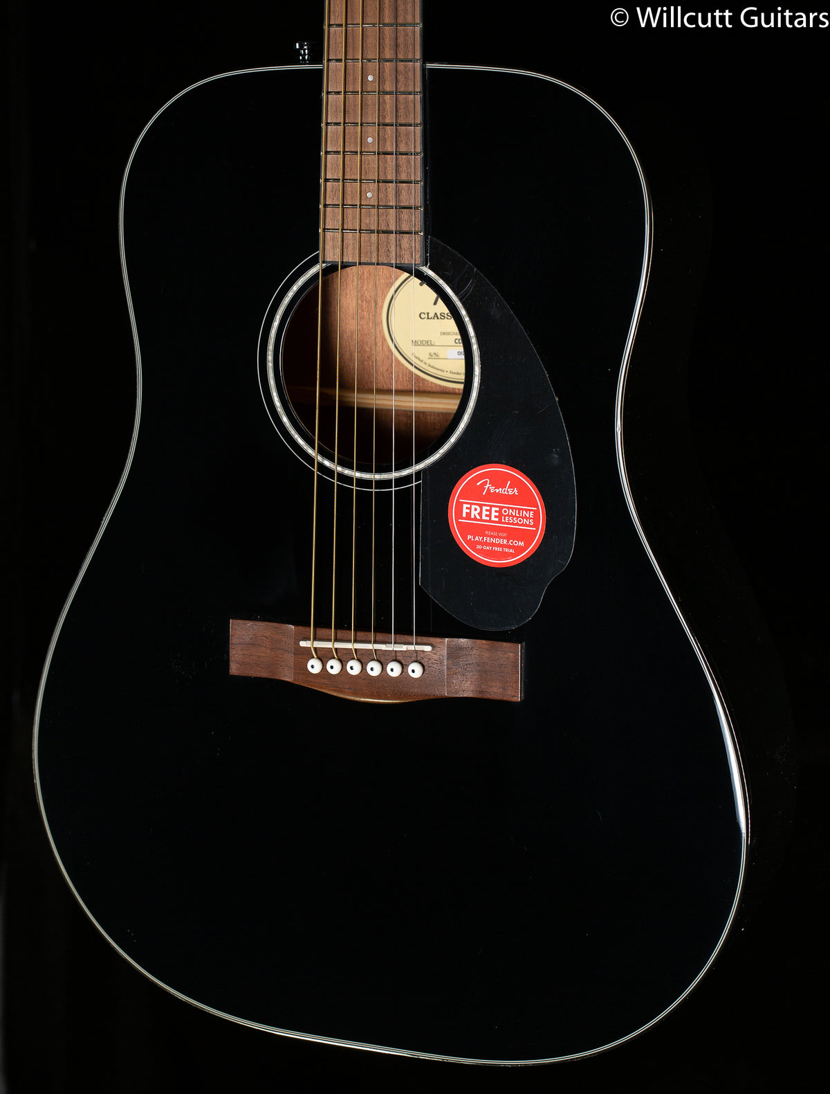 Fender CD-60S Dreadnought, Walnut Fingerboard, Black