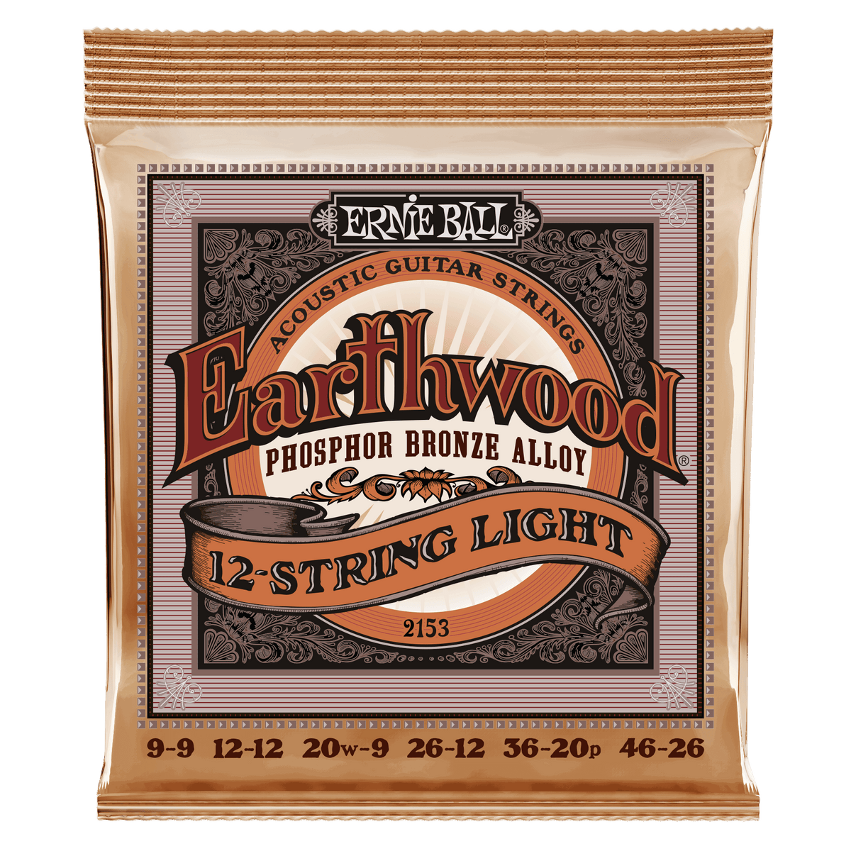 Ernie Ball Light Earthwood Phosphor Bronze 12-String Set