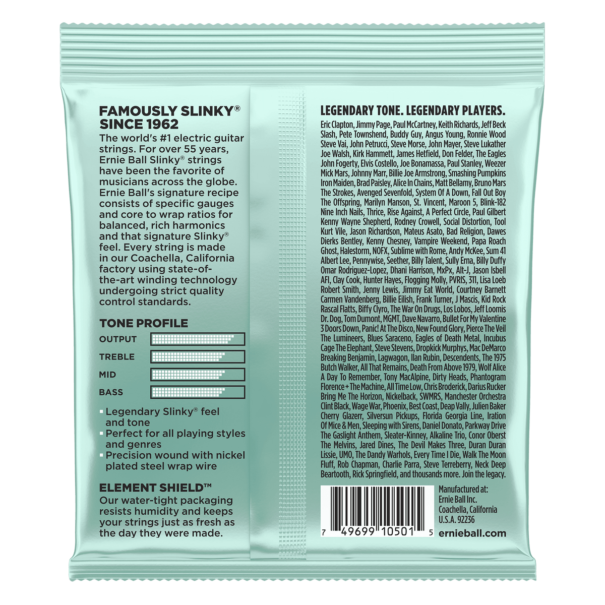 Ernie Ball Mondo Slinky Nickel Wound Electric Guitar Strings - 10.5-52 Gauge