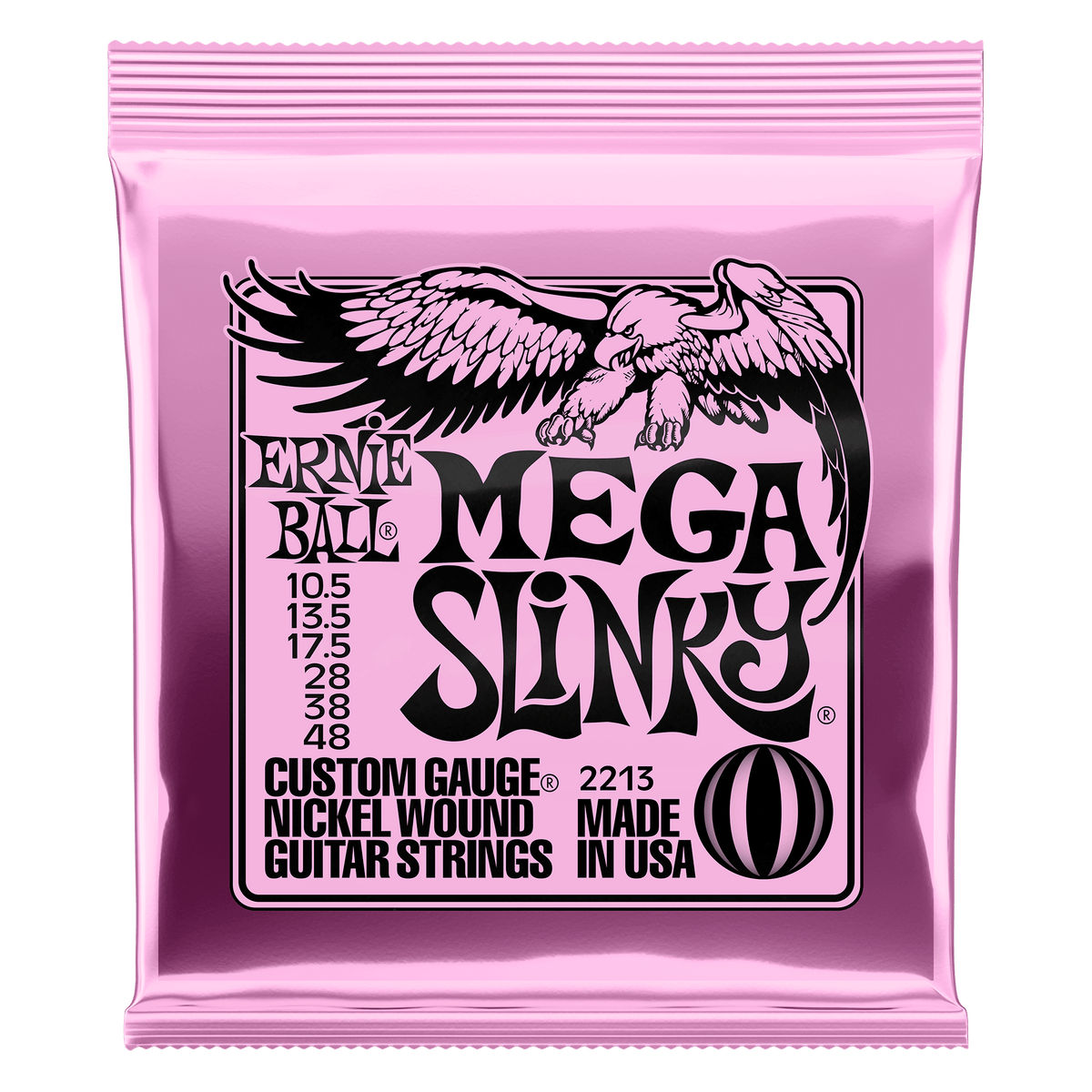 Ernie Ball Mega Slinky Nickel Wound Electric Guitar Strings - 10.5-48 Gauge