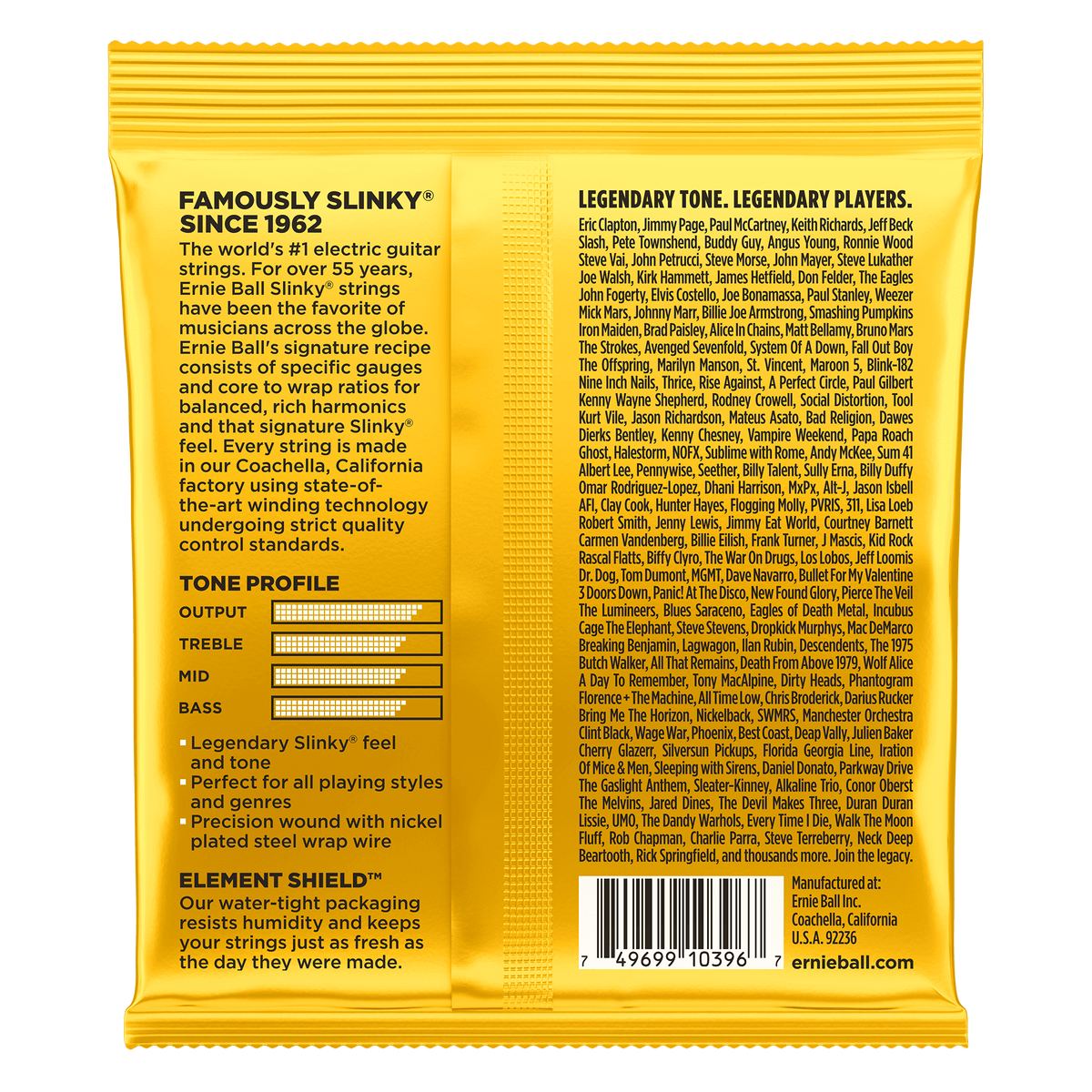 Ernie Ball Skinny Top Beefy Bottom Slinky Nickel Wound Electric Guitar Strings - 10-54 Gauge