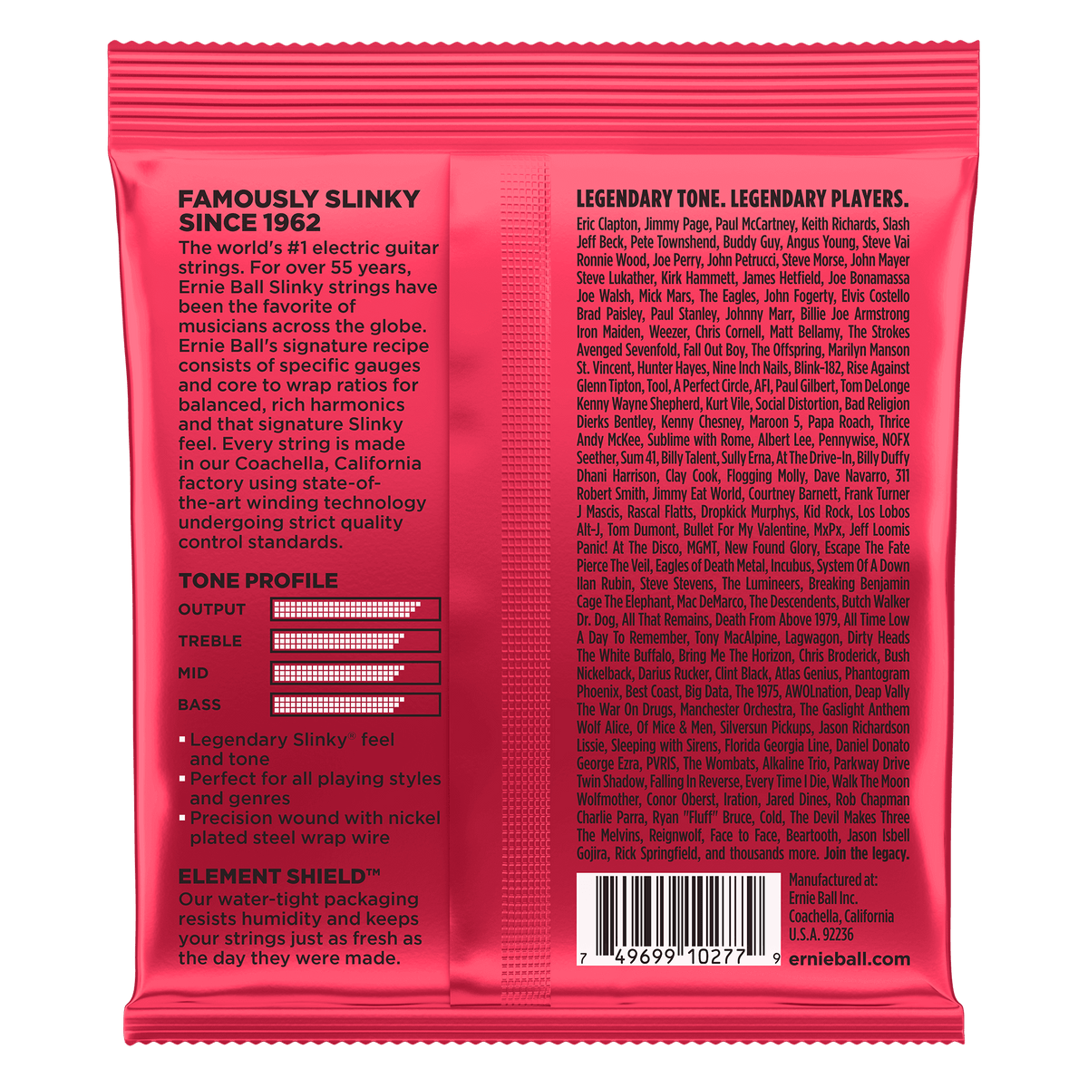 Ernie Ball Burly Slinky Nickel Wound Electric Guitar Strings - 11-52 Gauge