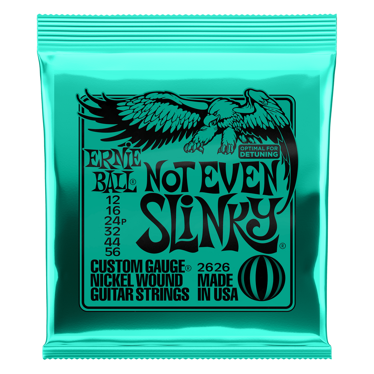 Ernie Ball Not Even Slinky Nickel Wound Electric Guitar Strings - 12-56 Gauge