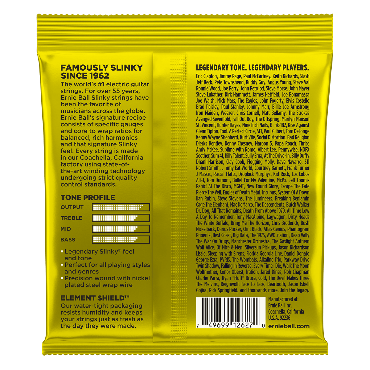 Ernie Ball Beefy Slinky Nickel Wound Electric Guitar Strings - 11-54 Gauge