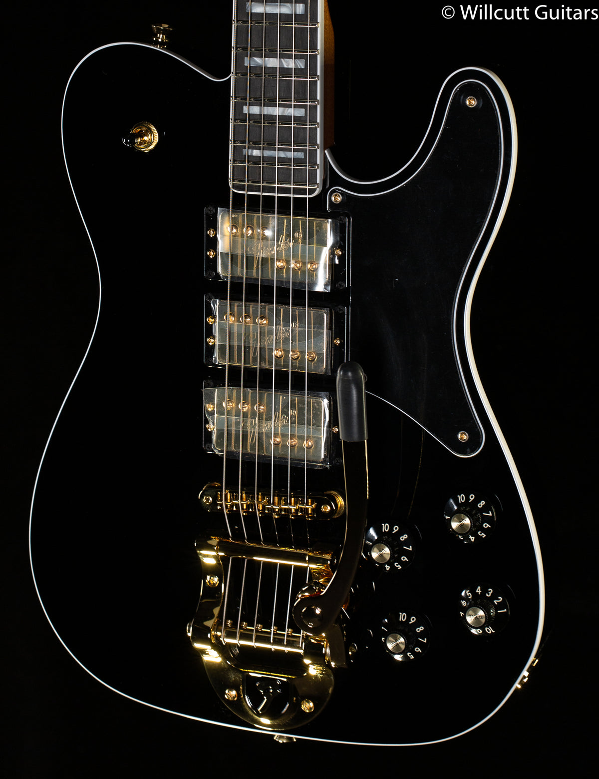 Fender Parallel Universe Volume II Troublemaker Tele Deluxe with Bigsby Ebony Fingerboard Black