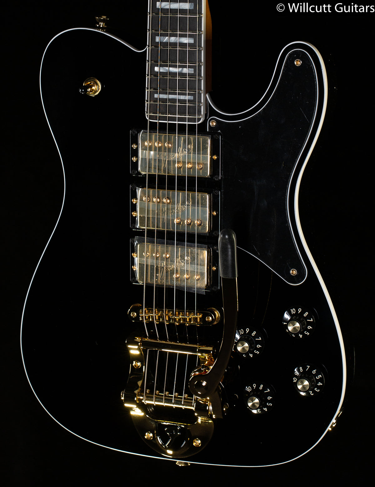 Fender Parallel Universe Volume II Troublemaker Tele Deluxe with Bigsby Ebony Fingerboard Black