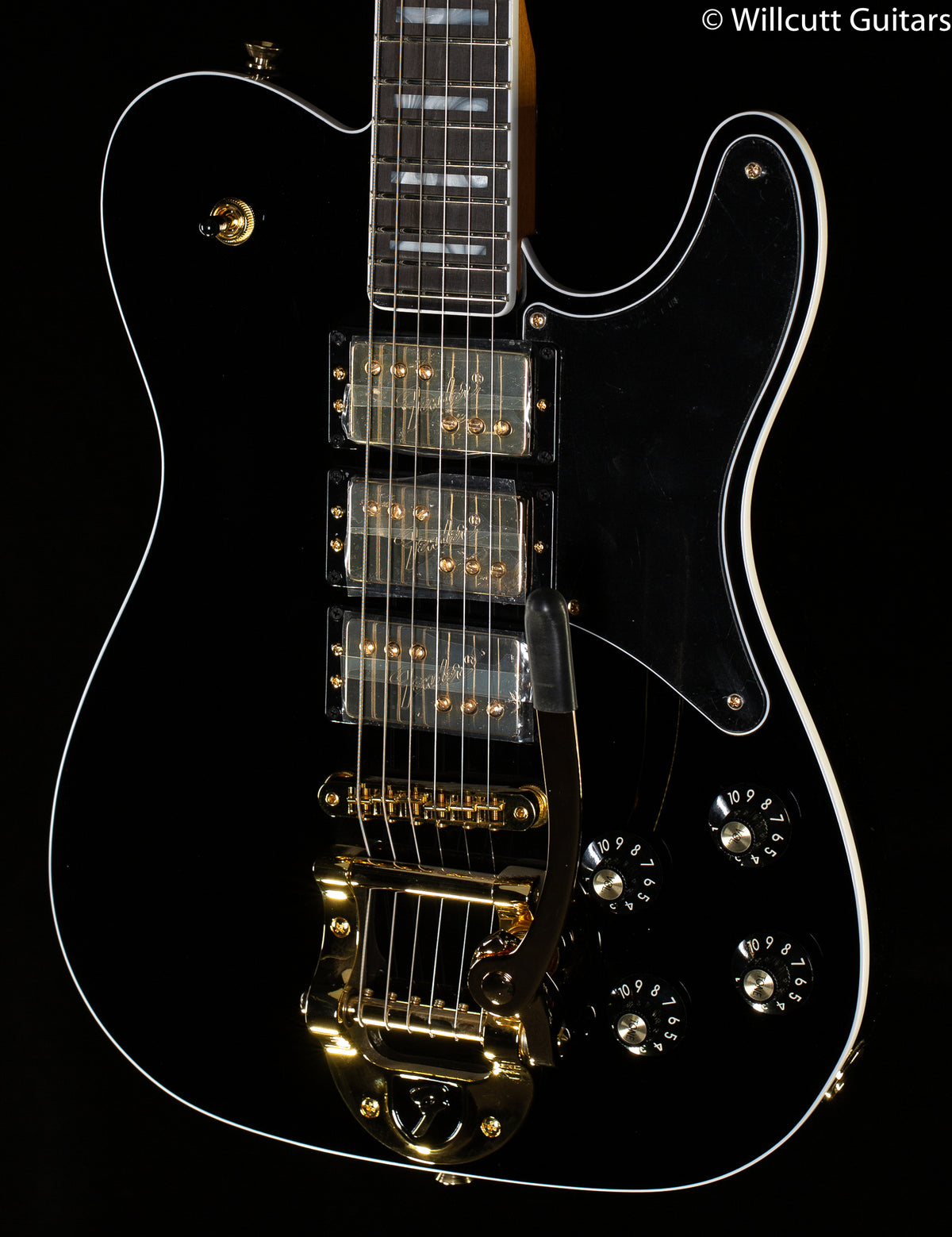 Fender Parallel Universe Volume II Troublemaker Tele Deluxe with Bigsby Ebony Fingerboard Black