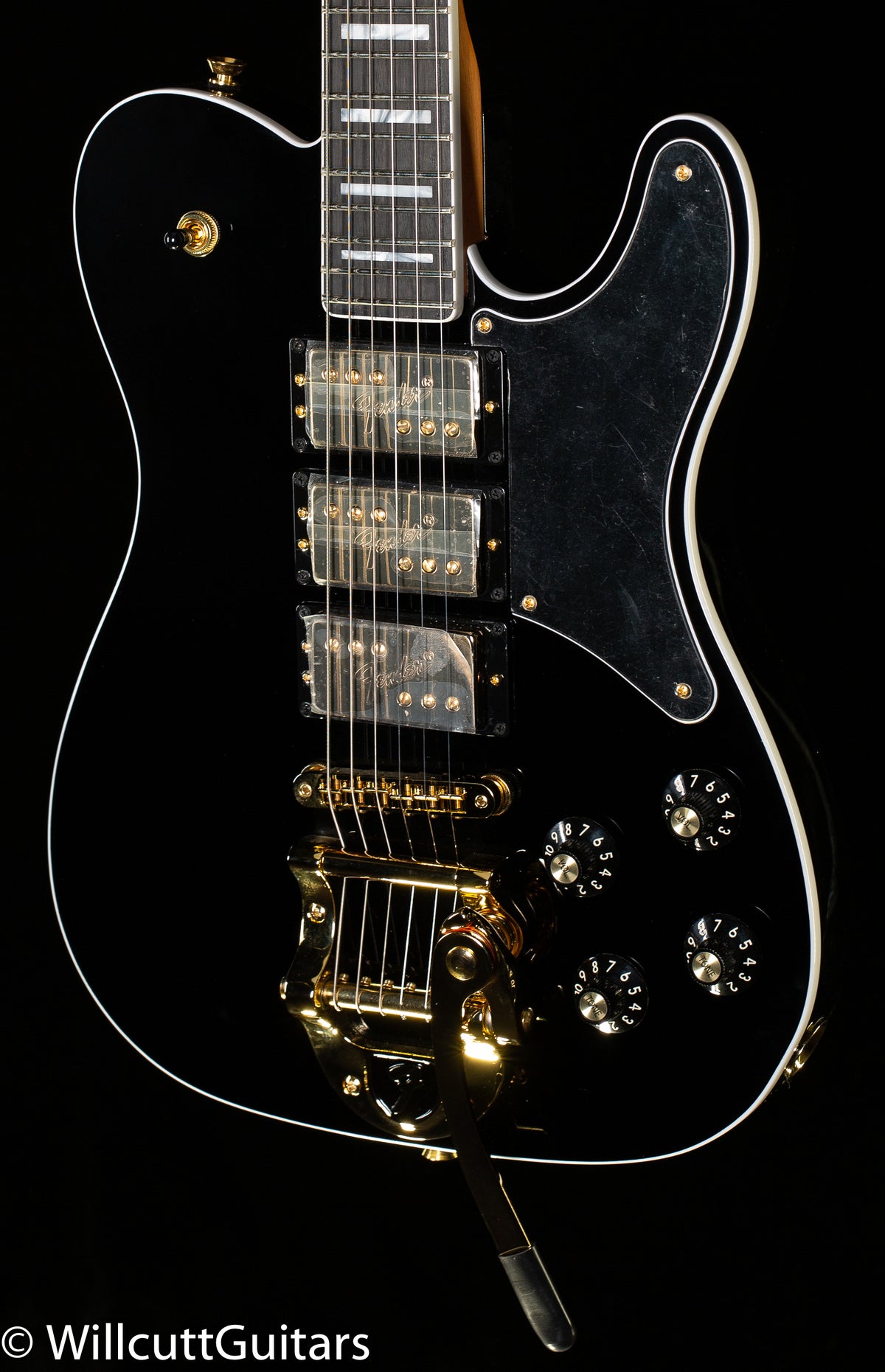 Fender Parallel Universe Volume II Troublemaker Tele Deluxe with Bigsby Ebony Fingerboard Black (932)