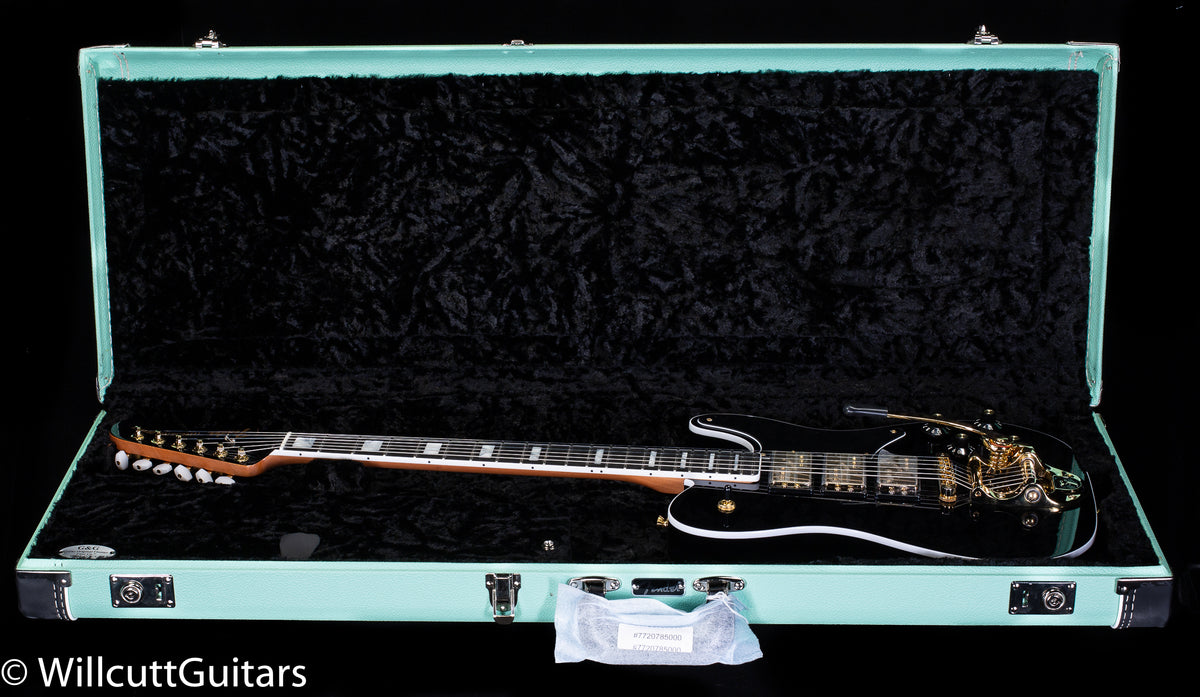 Fender Parallel Universe Volume II Troublemaker Tele Deluxe with Bigsby Ebony Fingerboard Black (932)