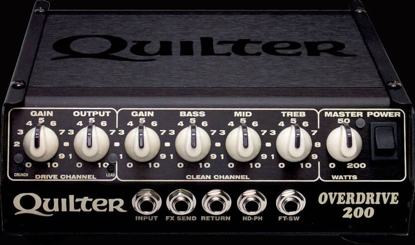 Quilter Overdrive 200, 4 Channel &quot;Overdrive&quot; style amplifier. 4 pounds. 200 Watts. USED