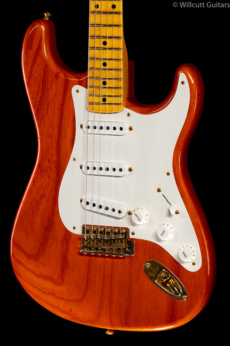 Fender Custom Shop &#39;57 &quot;Refin&quot; Strat Sunset Orange Trans Willcutt Limited