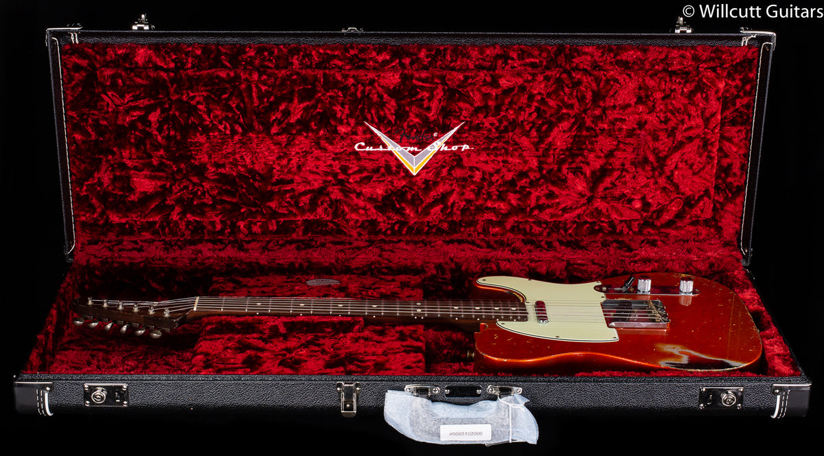 Fender Custom Shop Masterbuilt Dennis Galuszka 60s Telecaster Candy Tangerine over 3-Tone Sunburst Brazilian Rosewood
