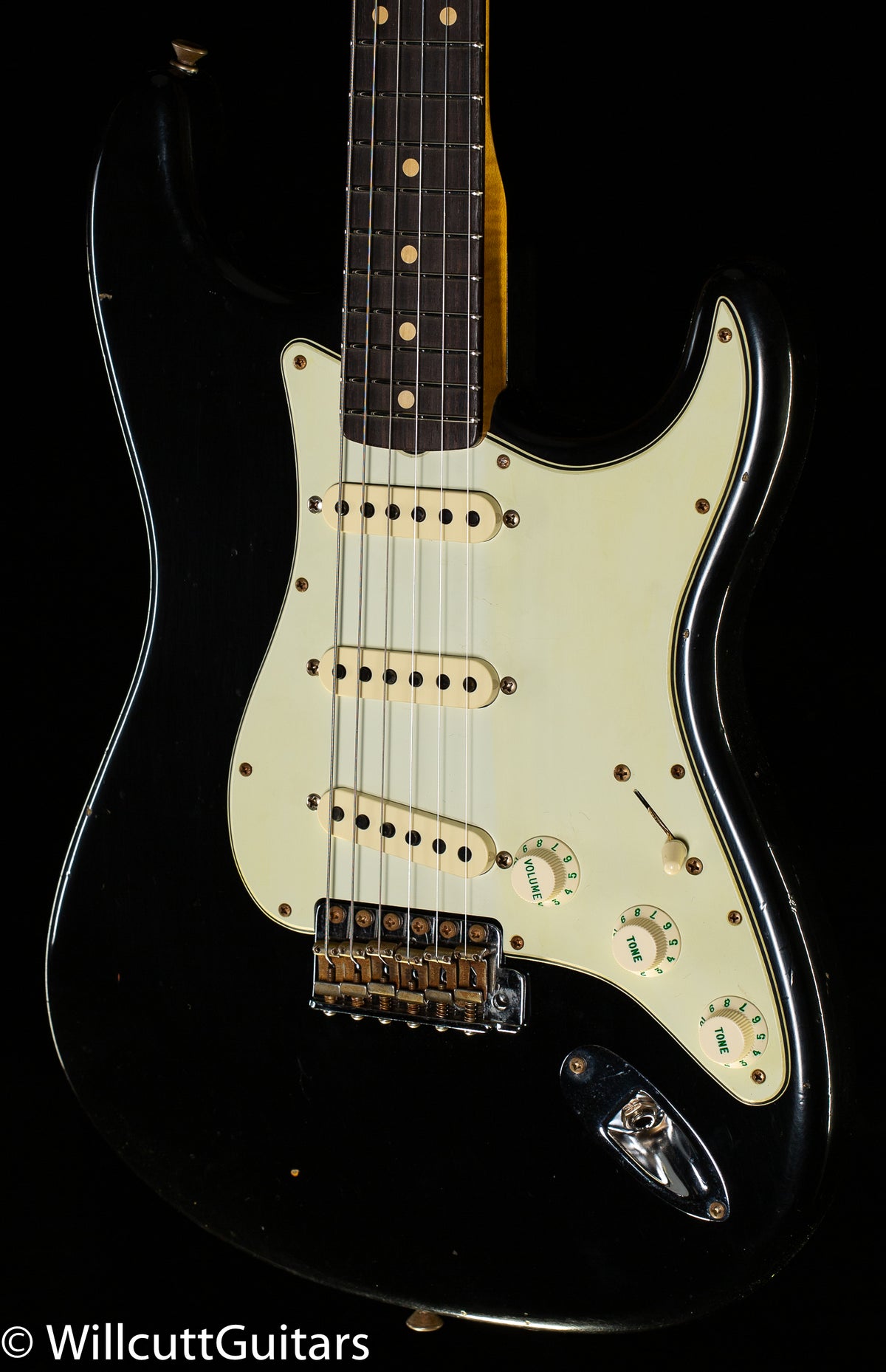 Fender Custom Shop Willcutt True &#39;62 Stratocaster Journeyman Relic Black over 3TS &#39;59 C