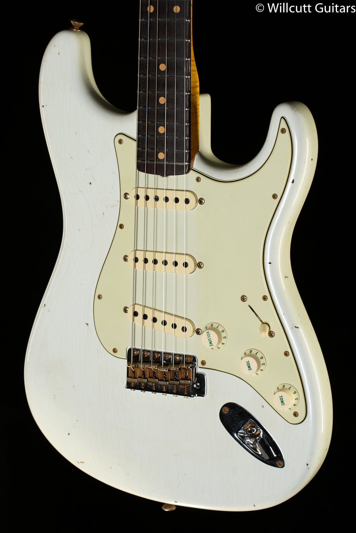 Fender Custom Shop Willcutt True &#39;62 Stratocaster Journeyman Relic Olympic White Large C