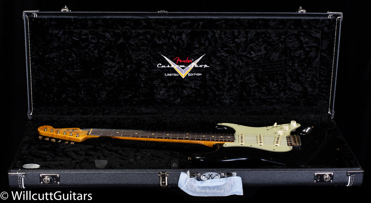 Fender Custom Shop Willcutt True &#39;62 Stratocaster Journeyman Relic Black over 3TS &#39;59 C