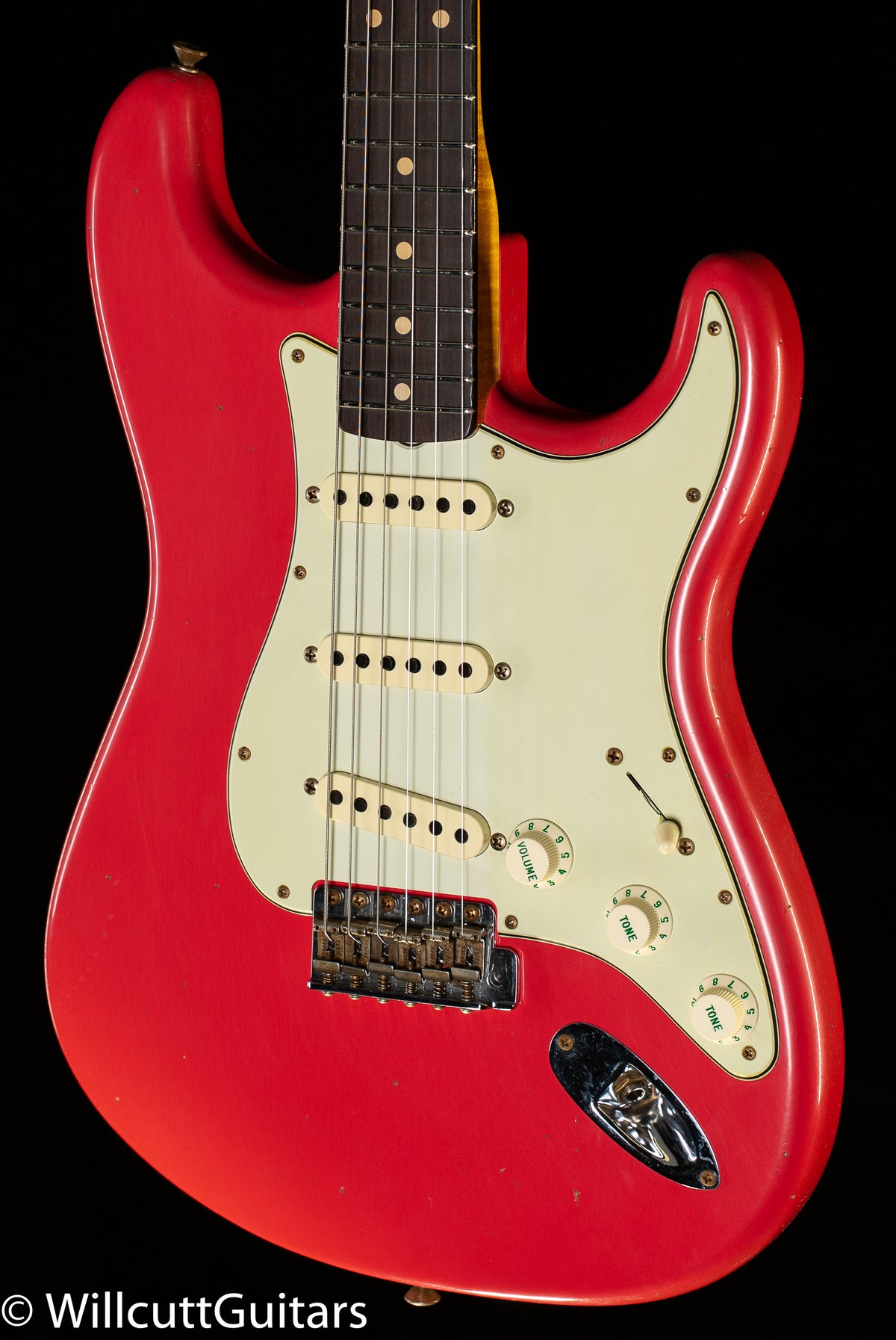 Fender Custom Shop Willcutt True &#39;62 Stratocaster Journeyman Relic Fiesta Red Josephina Handwound 57 Soft V