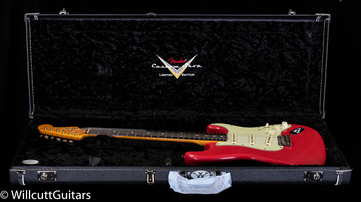 Fender Custom Shop Willcutt True &#39;62 Stratocaster Journeyman Relic Fiesta Red Josephina Handwound 57 Soft V