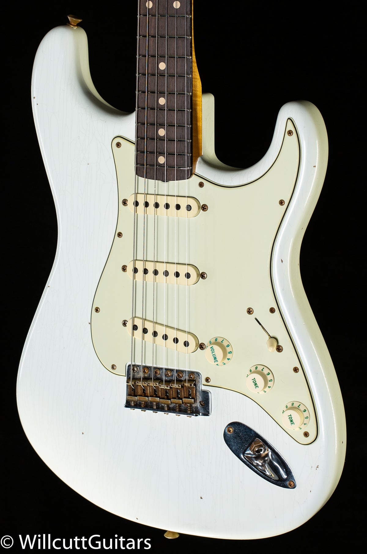 Fender Custom Shop Willcutt True '62 Stratocaster Journeyman Relic Olympic White Large C