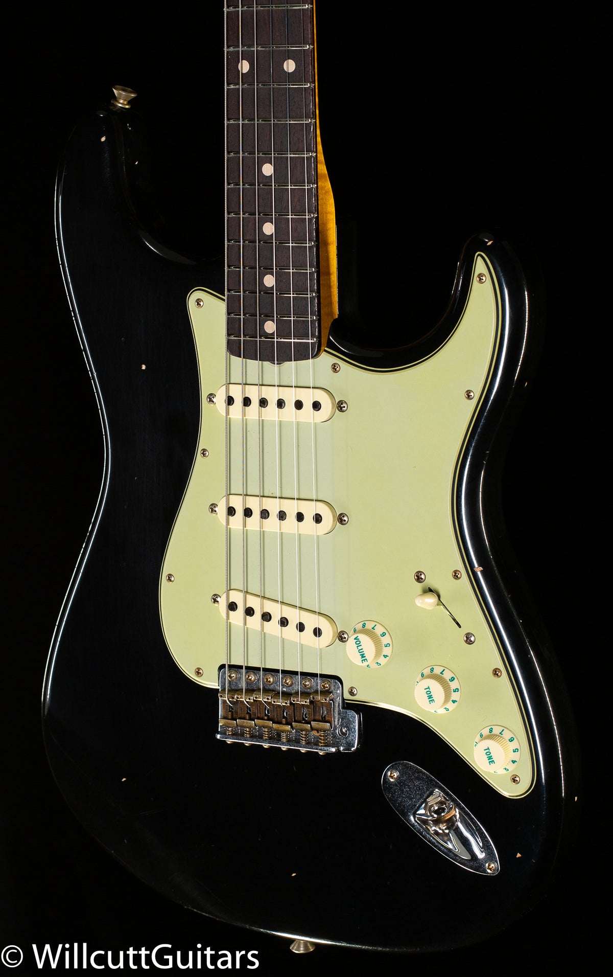 Fender Custom Shop Willcutt True '62 Stratocaster Journeyman Relic Black 60s Oval C (885)