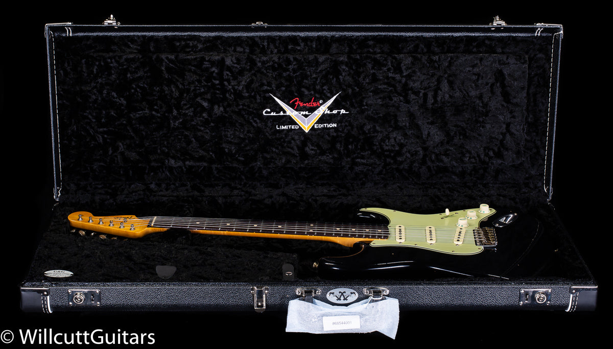 Fender Custom Shop Willcutt True '62 Stratocaster Journeyman Relic Black 60s Oval C (885)