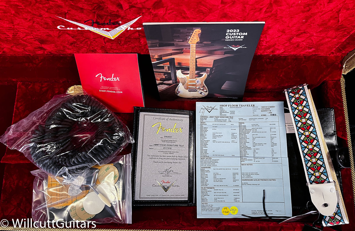 Fender Custom Shop Jimmy Page Signature Telecaster Journeyman Relic Rosewood Fingerboard White Blonde (916)