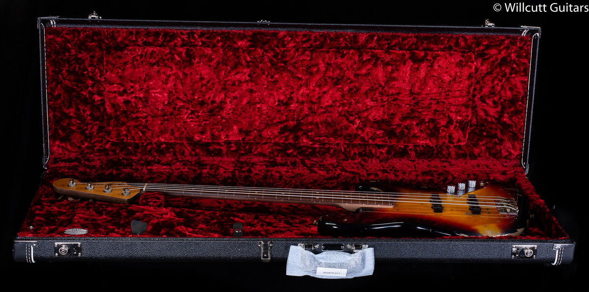 Fender Custom Shop Jaco Pastorius Tribute Fretless Jazz Bass Rosewood Fingerboard 3-Color Sunburst (795)