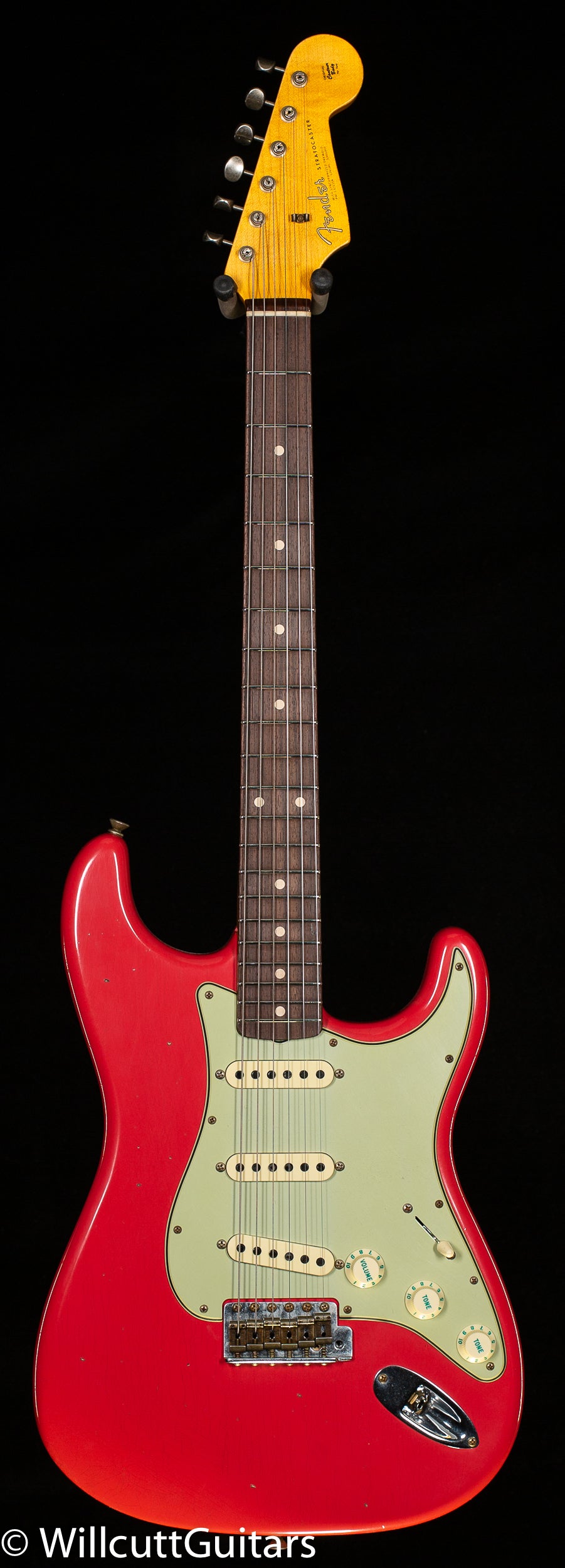 Fender Custom Shop Willcutt True &#39;62 Stratocaster Journeyman Relic Fiesta Red Large C (987)