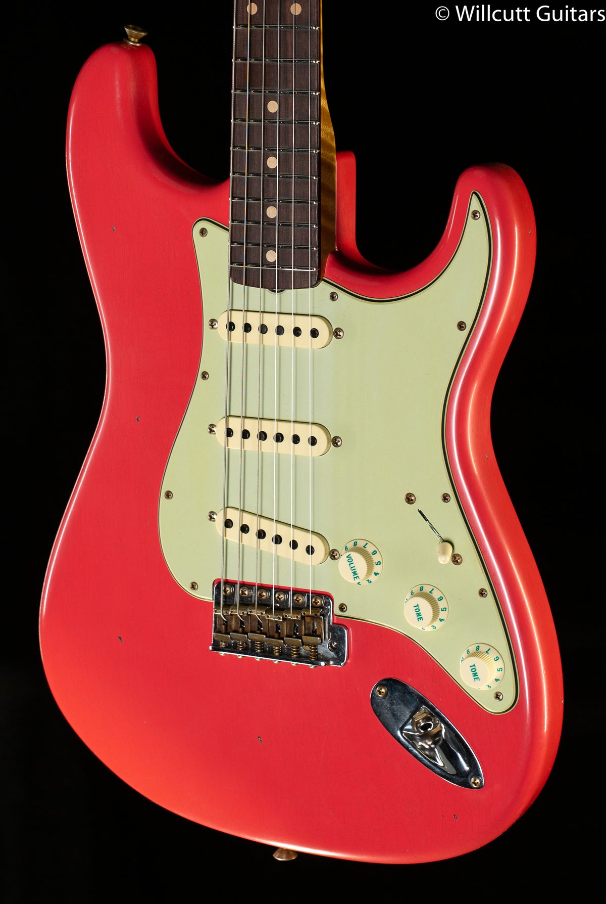 Fender Custom Shop Willcutt True &#39;62 Stratocaster Journeyman Relic Fiesta Red &#39;57 V (009)