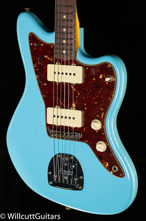 Fender Custom Shop 1962 Jazzmaster Journeyman Relic Painted Head Cap Daphne Blue (079)