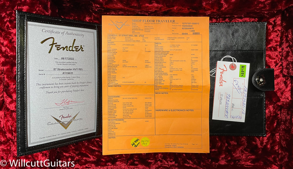 Fender Custom Shop 1957 Stratocaster Heavy Relic 2-Tone Sunburst (635)