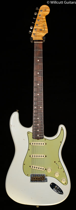 Fender Custom Shop True '62 Strat Journeyman Relic Masterbuilt Dennis Galuszka Olympic White Brazilian (636)