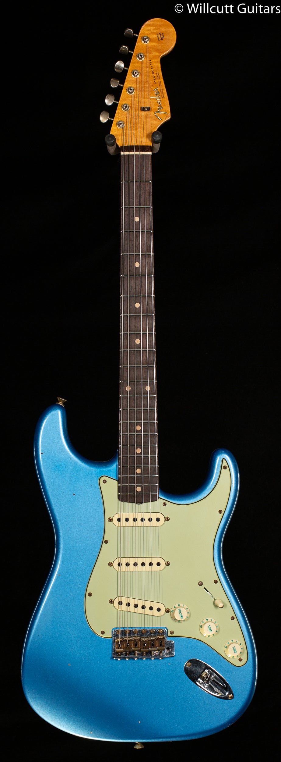 Fender Custom Shop Willcutt True &#39;62 Stratocaster Journeyman Relic Lake Placid Blue Large C (852)