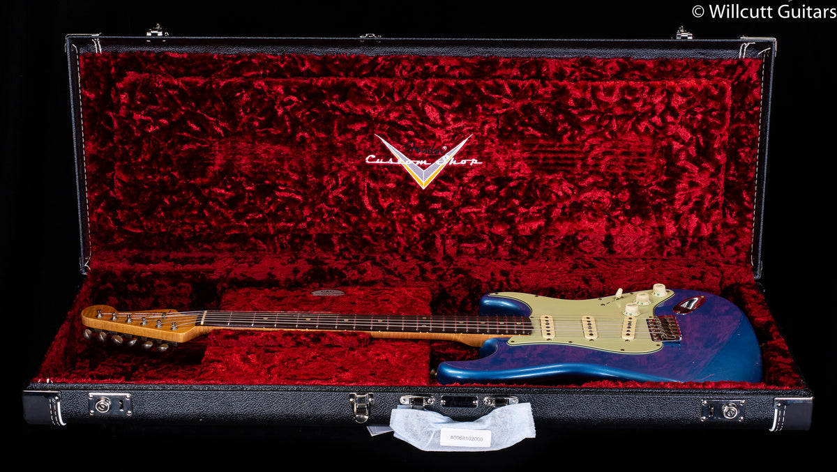 Fender Custom Shop Willcutt True &#39;62 Stratocaster Journeyman Relic Lake Placid Blue Large C (852)