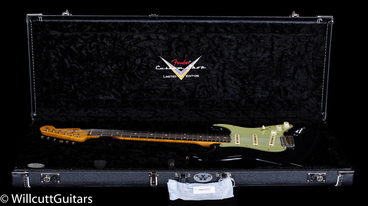 Fender Custom Shop Willcutt True '62 Stratocaster Journeyman Relic Black 60s Oval C (917)