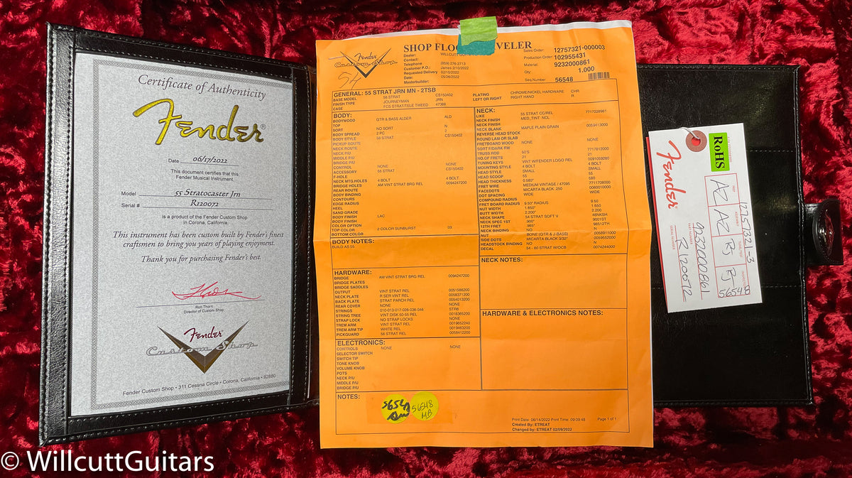 Fender 1955 STRAT Journeyman Relic 2-Color Sunburst (072)