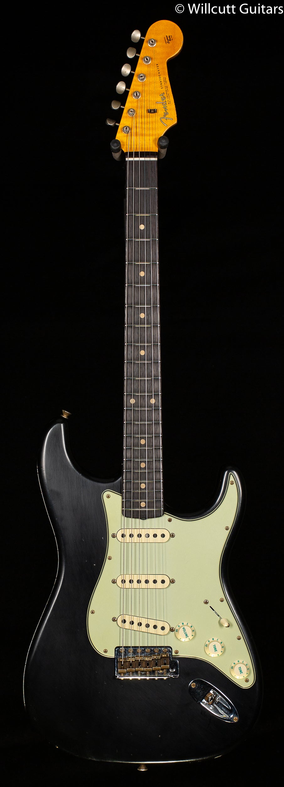 Fender Custom Shop Willcutt True &#39;62 Stratocaster Journeyman Relic Black over 3TS &#39;59 C