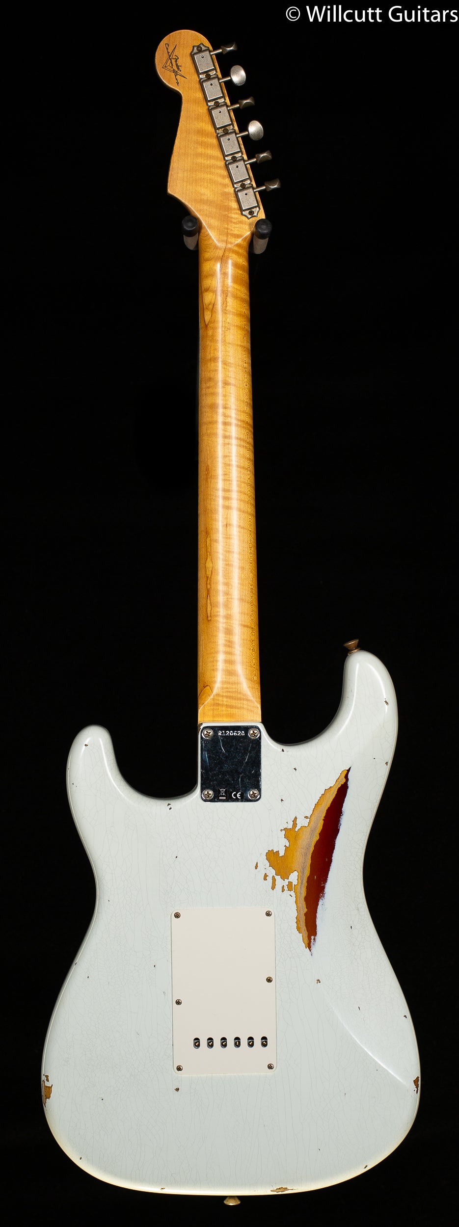 Fender Custom Shop Willcutt True '62 Stratocaster Journeyman Relic Olympic White Over Sunburst '59 C (620)