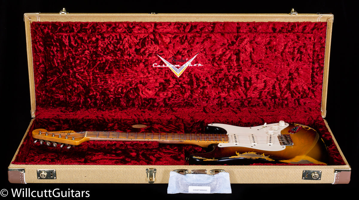 Fender Custom Shop 1955 Stratocaster Heavy Relic 2-Tone Sunburst (674)